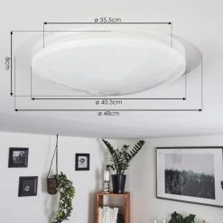 Hofstein Cure Deckenleuchte LED Wei&szlig;, 1-flammig, Fernbedienung, Farbwechsler -LED Leuchten Verkäufe 2022 cure deckenleuchte h3392843 3