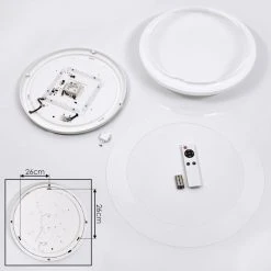 Hofstein Cure Deckenleuchte LED Wei&szlig;, 1-flammig, Fernbedienung, Farbwechsler -LED Leuchten Verkäufe 2022 cure deckenleuchte h3392843 4