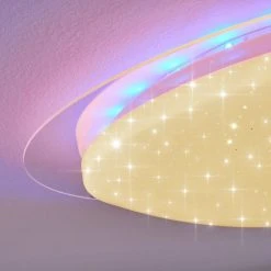 Hofstein Cure Deckenleuchte LED Wei&szlig;, 1-flammig, Fernbedienung, Farbwechsler -LED Leuchten Verkäufe 2022 cure deckenleuchte h3392843 5