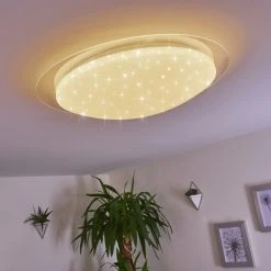 Hofstein Cure Deckenleuchte LED Wei&szlig;, 1-flammig, Fernbedienung, Farbwechsler -LED Leuchten Verkäufe 2022 cure deckenleuchte h3392843 8