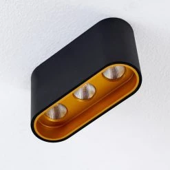 Hofstein Dalarna Deckenleuchte LED Schwarz-Gold, 1-flammig -LED Leuchten Verkäufe 2022 dalarna deckenleuchte h3311431 8
