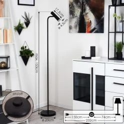 Hofstein Dalheim Stehleuchte LED Schwarz, 1-flammig -LED Leuchten Verkäufe 2022 dalheim stehleuchte h3582404 3