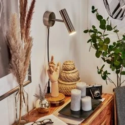 Hofstein Dalheim Wandleuchte LED Nickel-Matt, 1-flammig -LED Leuchten Verkäufe 2022 dalheim wandleuchte h3580356 10