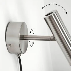 Hofstein Dalheim Wandleuchte LED Nickel-Matt, 1-flammig -LED Leuchten Verkäufe 2022 dalheim wandleuchte h3580356 5