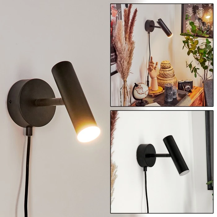 Hofstein Dalheim Wandleuchte LED Schwarz, 1-flammig 1 Hofstein Dalheim Wandleuchte LED Schwarz, 1-flammig