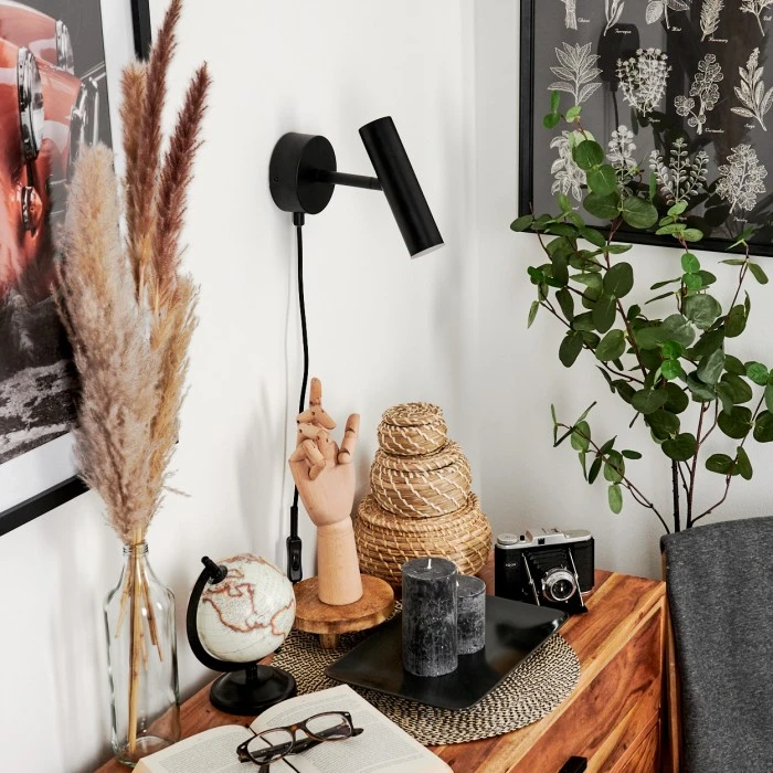 Hofstein Dalheim Wandleuchte LED Schwarz, 1-flammig 2 Hofstein Dalheim Wandleuchte LED Schwarz, 1-flammig – Bild 2