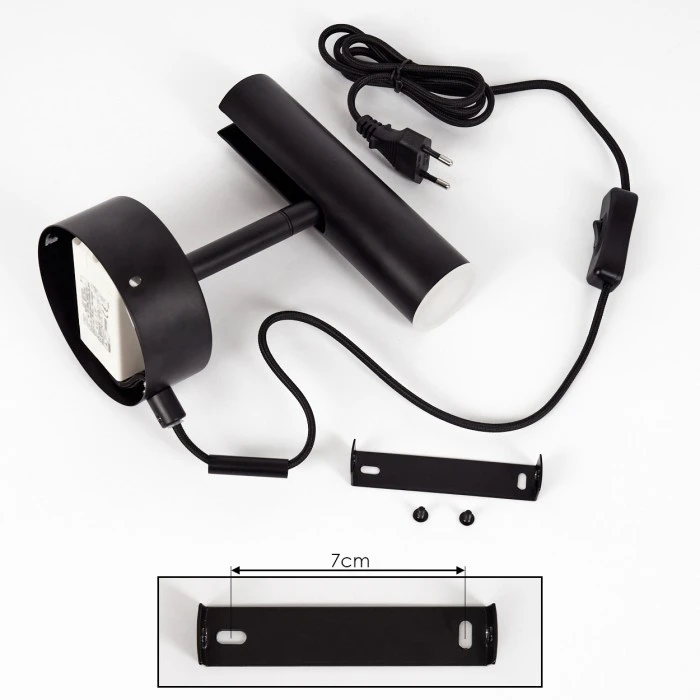 Hofstein Dalheim Wandleuchte LED Schwarz, 1-flammig 5 Hofstein Dalheim Wandleuchte LED Schwarz, 1-flammig – Bild 5