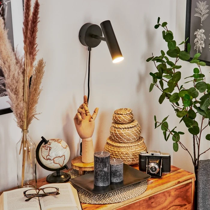 Hofstein Dalheim Wandleuchte LED Schwarz, 1-flammig 9 Hofstein Dalheim Wandleuchte LED Schwarz, 1-flammig – Bild 9