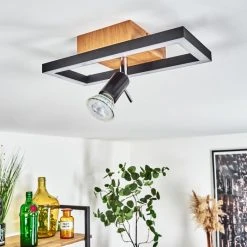 Hofstein Deadwood Deckenleuchte LED Chrom, Braun, Holzoptik, 2-flammig -LED Leuchten Verkäufe 2022 deadwood deckenleuchte h3561324 9