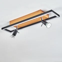 Hofstein Deadwood Deckenleuchte LED Chrom, Braun, Holzoptik, 3-flammig -LED Leuchten Verkäufe 2022 deadwood deckenleuchte h3561348 7