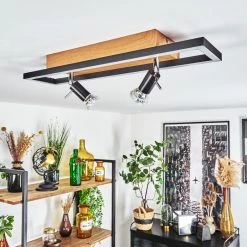 Hofstein Deadwood Deckenleuchte LED Chrom, Braun, Holzoptik, 3-flammig -LED Leuchten Verkäufe 2022 deadwood deckenleuchte h3561348 9