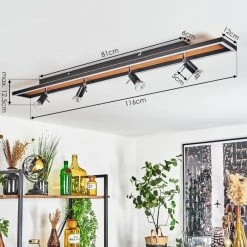 Hofstein Deadwood Deckenleuchte LED Chrom, Schwarz, Braun, Holzoptik, 5-flammig 15 Hofstein Deadwood Deckenleuchte LED Chrom, Schwarz, Braun, Holzoptik, 5-flammig -LED Leuchten Verkäufe 2022 deadwood deckenleuchte h3561355 3