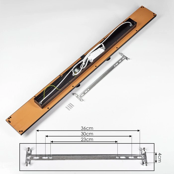 Hofstein Deadwood Deckenleuchte LED Chrom, Schwarz, Braun, Holzoptik, 5-flammig 5 Hofstein Deadwood Deckenleuchte LED Chrom, Schwarz, Braun, Holzoptik, 5-flammig – Bild 5