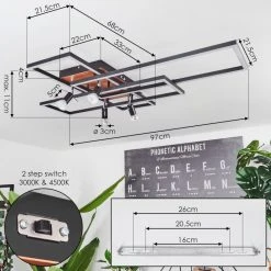 Hofstein Deadwood Deckenleuchte LED Braun, Holzoptik, 6-flammig 15 Hofstein Deadwood Deckenleuchte LED Braun, Holzoptik, 6-flammig -LED Leuchten Verkäufe 2022 deadwood deckenleuchte h3570388 3