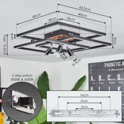 Hofstein Deadwood Deckenleuchte LED Braun, Holzoptik, 4-flammig 15 Hofstein Deadwood Deckenleuchte LED Braun, Holzoptik, 4-flammig -LED Leuchten Verkäufe 2022 deadwood deckenleuchte h3570418 3