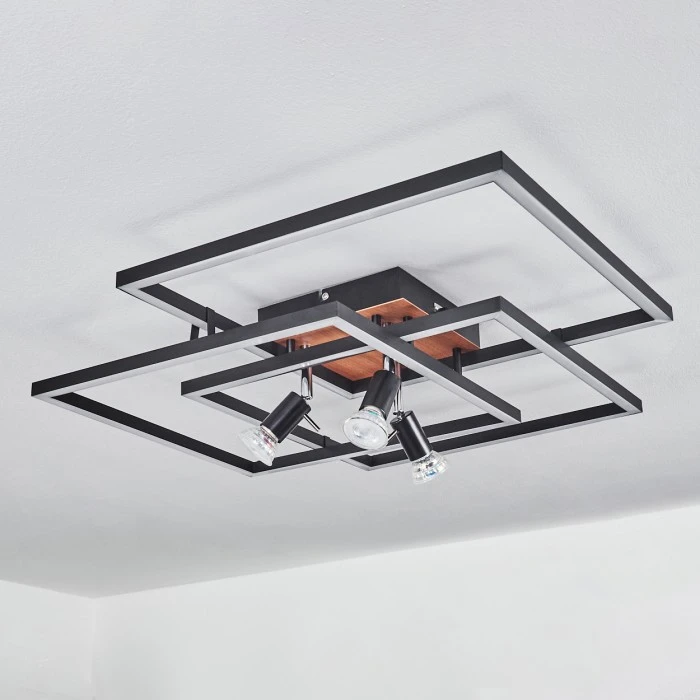 Hofstein Deadwood Deckenleuchte LED Braun, Holzoptik, 4-flammig 8 Hofstein Deadwood Deckenleuchte LED Braun, Holzoptik, 4-flammig – Bild 8