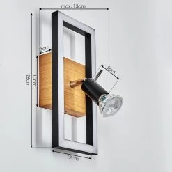 Hofstein Deadwood Wandleuchte LED Chrom, Braun, Holzoptik, 2-flammig -LED Leuchten Verkäufe 2022 deadwood wandleuchte h3542606 3