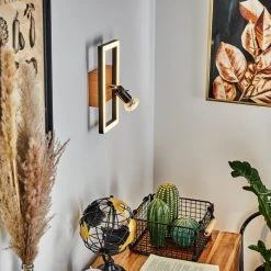 Hofstein Deadwood Wandleuchte LED Chrom, Braun, Holzoptik, 2-flammig -LED Leuchten Verkäufe 2022 deadwood wandleuchte h3542606 8