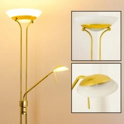 Hofstein Deckenfluter Biot LED Messing, 2-flammig -LED Leuchten Verkäufe 2022 deckenfluter biot h165608 10