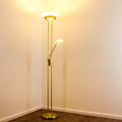 Hofstein Deckenfluter Biot LED Messing, 2-flammig -LED Leuchten Verkäufe 2022 deckenfluter biot h165608 12