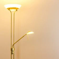 Hofstein Deckenfluter Biot LED Messing, 2-flammig -LED Leuchten Verkäufe 2022 deckenfluter biot h165608 13