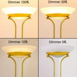 Hofstein Deckenfluter Biot LED Messing, 2-flammig -LED Leuchten Verkäufe 2022 deckenfluter biot h165608 2