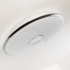 Hofstein Deckenleuchte Alar LED Chrom, Wei&szlig;, 1-flammig, Fernbedienung -LED Leuchten Verkäufe 2022 deckenleuchte alar h3006719 k 2