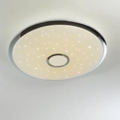 Hofstein Deckenleuchte Alar LED Chrom, Wei&szlig;, 1-flammig, Fernbedienung -LED Leuchten Verkäufe 2022 deckenleuchte alar h3006719 k 3