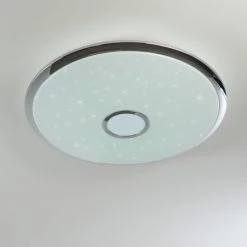 Hofstein Deckenleuchte Alar LED Chrom, Wei&szlig;, 1-flammig, Fernbedienung -LED Leuchten Verkäufe 2022 deckenleuchte alar h3006719 k 7