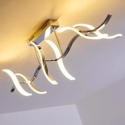 Hofstein Deckenleuchte Andria LED Chrom, 6-flammig -LED Leuchten Verkäufe 2022 deckenleuchte andria h167862 16