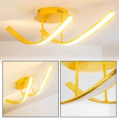 Hofstein Deckenleuchte Aranu LED Gold, 2-flammig