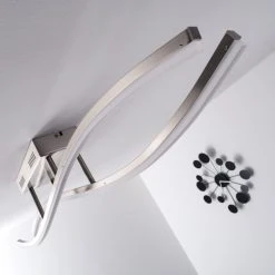 Hofstein Deckenleuchte Atina LED Nickel-Matt, 1-flammig -LED Leuchten Verkäufe 2022 deckenleuchte atina h167978 12