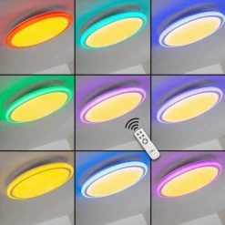 Hofstein Deckenleuchte Bermeo LED Wei&szlig;, 2-flammig, Fernbedienung, Farbwechsler -LED Leuchten Verkäufe 2022 deckenleuchte bermeo h3003985 2