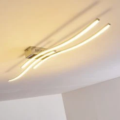 Hofstein Deckenleuchte Birches LED Nickel-Matt, Chrom, 3-flammig -LED Leuchten Verkäufe 2022 deckenleuchte birches h3006382 12