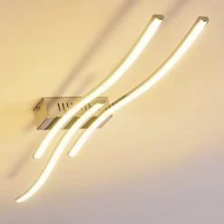 Hofstein Deckenleuchte Birches LED Nickel-Matt, Chrom, 3-flammig -LED Leuchten Verkäufe 2022 deckenleuchte birches h3006382 15