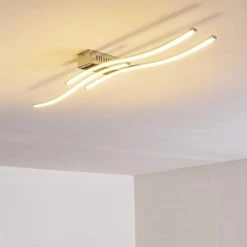 Hofstein Deckenleuchte Birches LED Nickel-Matt, Chrom, 3-flammig -LED Leuchten Verkäufe 2022 deckenleuchte birches h3006382 2