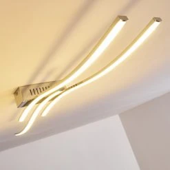 Hofstein Deckenleuchte Birches LED Nickel-Matt, Chrom, 3-flammig -LED Leuchten Verkäufe 2022 deckenleuchte birches h3006382 6