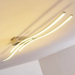 Hofstein Deckenleuchte Birches LED Nickel-Matt, Chrom, 3-flammig -LED Leuchten Verkäufe 2022 deckenleuchte birches h3006382 9