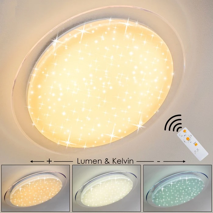 Hofstein Deckenleuchte Bleik LED Weiß, 1-flammig, Fernbedienung 1 Hofstein Deckenleuchte Bleik LED Weiß, 1-flammig, Fernbedienung