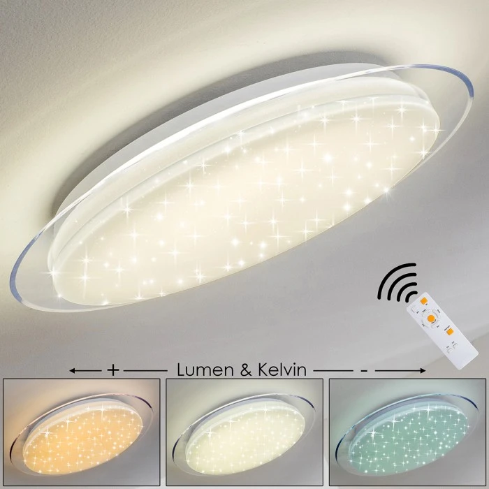 Hofstein Deckenleuchte Bleik LED Weiß, 1-flammig, Fernbedienung 2 Hofstein Deckenleuchte Bleik LED Weiß, 1-flammig, Fernbedienung – Bild 2