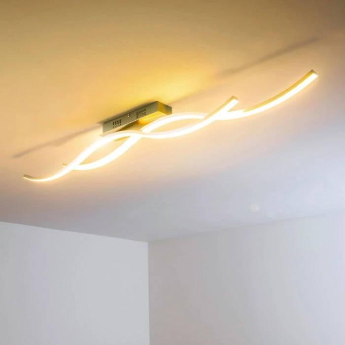 Hofstein Deckenleuchte Brindisi LED Stahl gebürstet, 1-flammig 14 Hofstein Deckenleuchte Brindisi LED Stahl gebürstet, 1-flammig – Bild 14