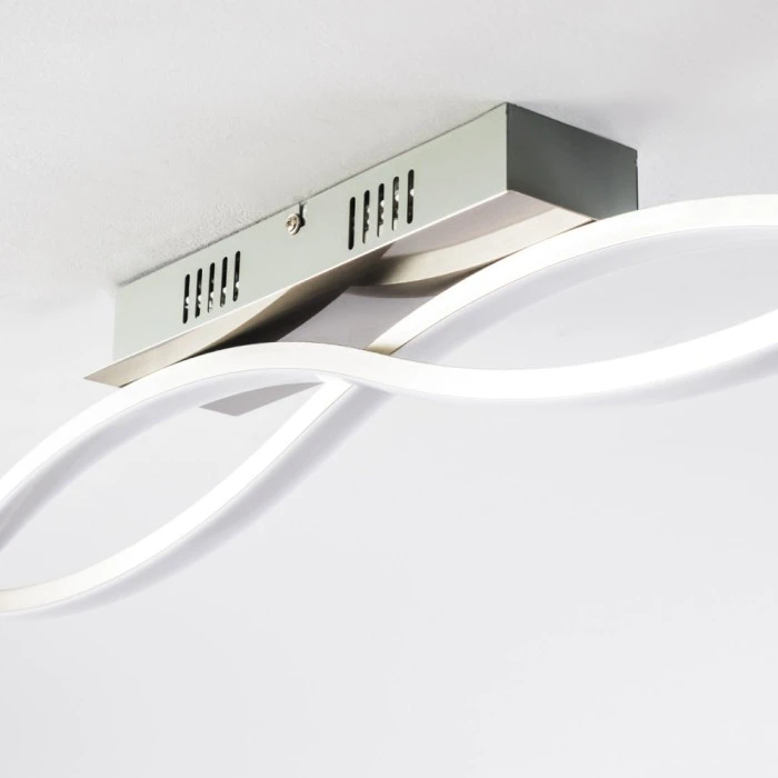 Hofstein Deckenleuchte Brindisi LED Stahl gebürstet, 1-flammig 5 Hofstein Deckenleuchte Brindisi LED Stahl gebürstet, 1-flammig – Bild 5