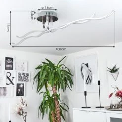 Hofstein Deckenleuchte CORATO LED Nickel-Matt, 1-flammig -LED Leuchten Verkäufe 2022 deckenleuchte corato h169811 do3 3