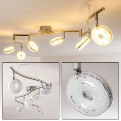 Hofstein Deckenleuchte Donot LED Nickel-Matt, 6-flammig