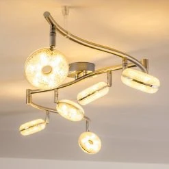 Hofstein Deckenleuchte Donot LED Nickel-Matt, 6-flammig -LED Leuchten Verkäufe 2022 deckenleuchte donot h3020951 do2 5