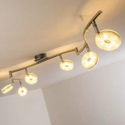 Hofstein Deckenleuchte Donot LED Nickel-Matt, 6-flammig -LED Leuchten Verkäufe 2022 deckenleuchte donot h3020951 do2 6