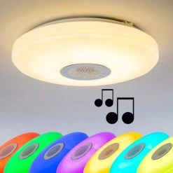 Hofstein Deckenleuchte Hemlo LED Wei&szlig;, 1-flammig, Fernbedienung, Farbwechsler -LED Leuchten Verkäufe 2022 deckenleuchte hemlo h3001332 4