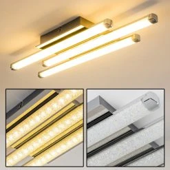 Hofstein Deckenleuchte Iskut LED Chrom, 3-flammig