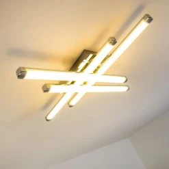 Hofstein Deckenleuchte Iskut LED Chrom, 4-flammig -LED Leuchten Verkäufe 2022 deckenleuchte iskut h3000755 8