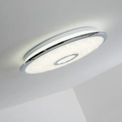 Hofstein Deckenleuchte Jamton LED Chrom, 1-flammig, Fernbedienung -LED Leuchten Verkäufe 2022 deckenleuchte jamton h3020296 10